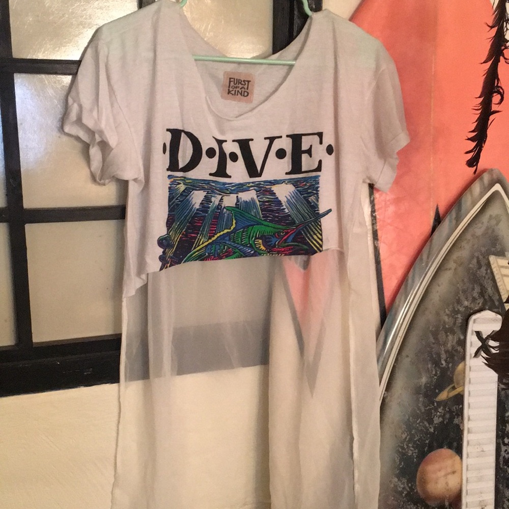 Hi low graphic top